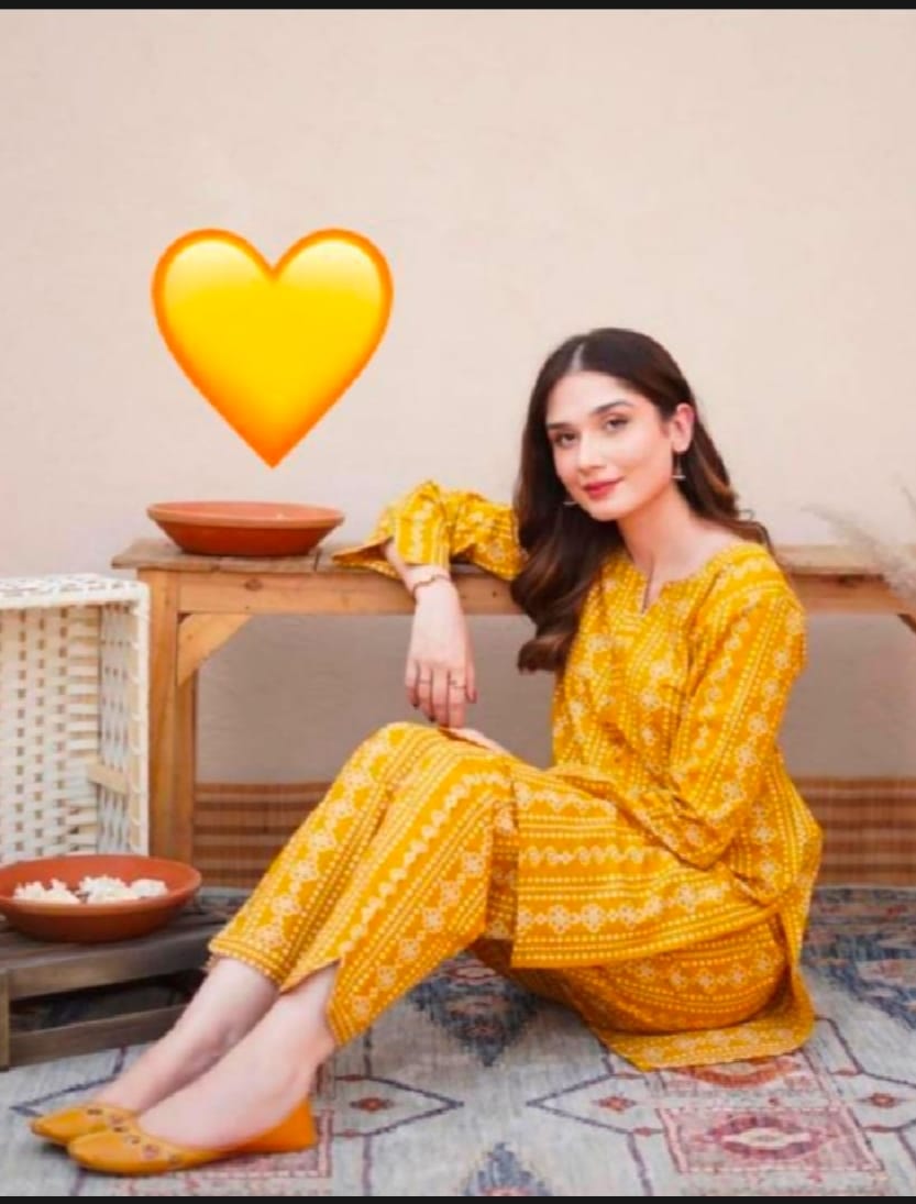CHUNRI PRINTED 2 PIECE SUIT FOR LADIES, LINEN STUFF