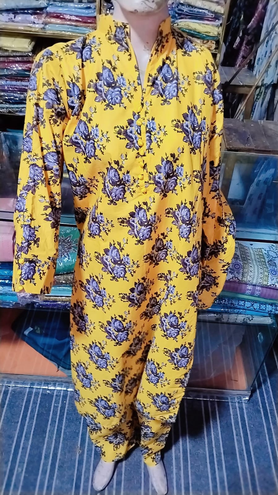 PURE LAWN LONG KURTA TWO PIECE SUIT
