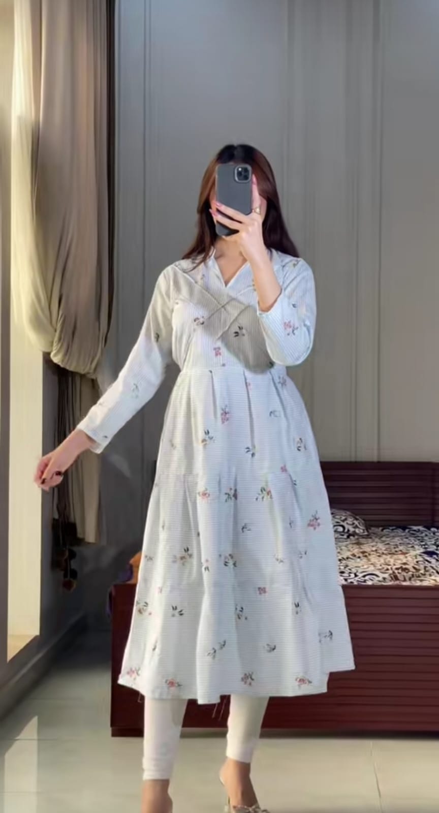 LADIES LONG FROCK, LONG MAXI COTTON