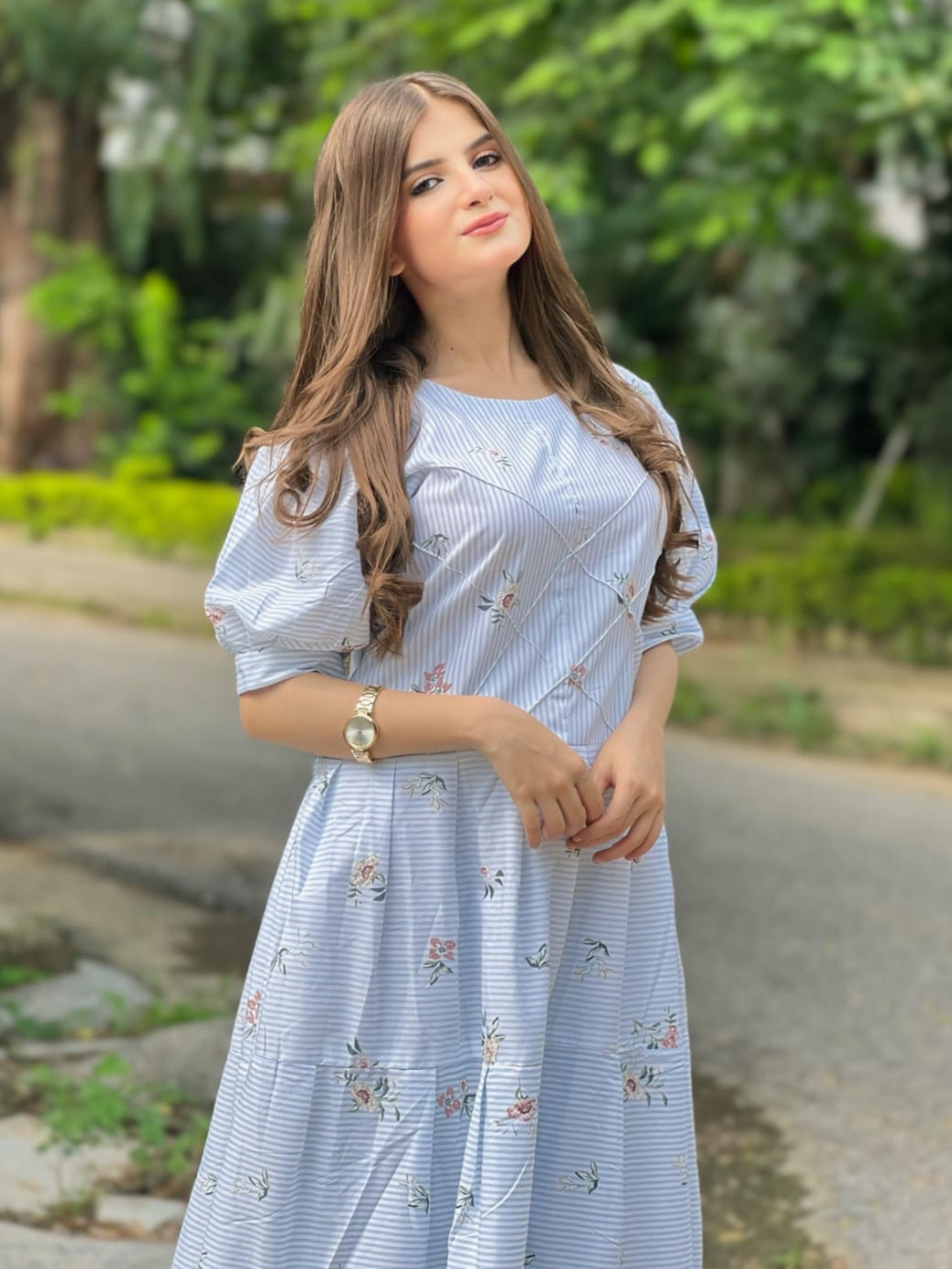Ladies  Long Maxi, Ladies Long Frock, Ladies Long Flayerr Frock, Thick Cotton Fabric